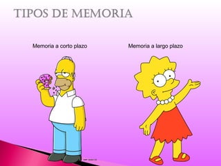 Memoria a corto plazo Memoria a largo plazo
 