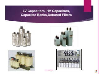 LV Capacitors, HV Capacitors,
Capacitor Banks,Detuned Filters
www.sachu.in
 