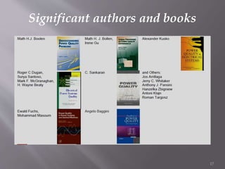 Significant authors and books
17
 