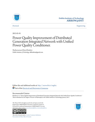 Power quality improvement of distributed generation integrated ne | PDF