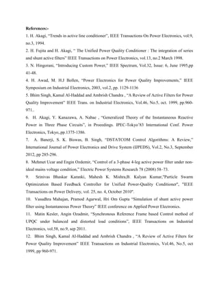 Power quality improvement using UPQC | PDF