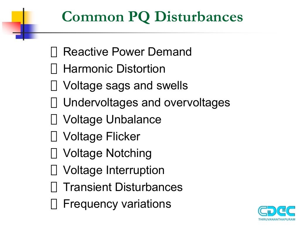Power quality issues in POWER SYSTEMS