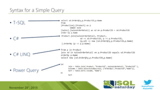 #sqlsatParma
#sqlsat462November 28°, 2015
•
•
•
•
 