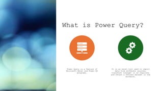 Power Query Introduction for basic users | PPTX | Databases | Computer ...