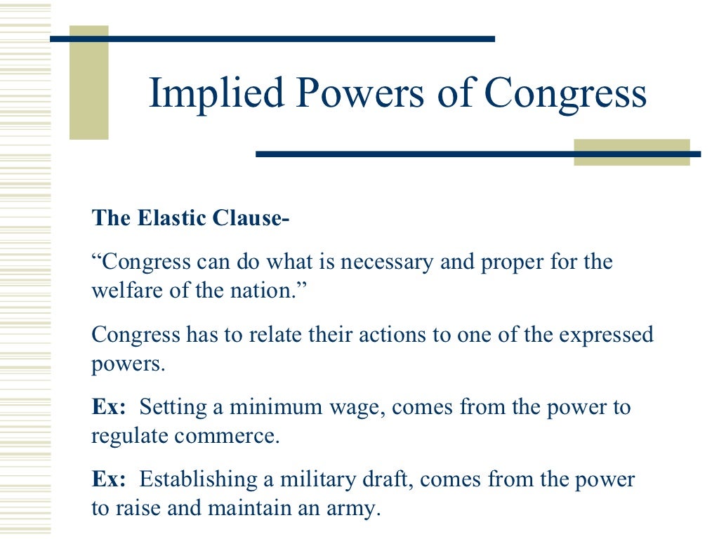 Powers Of Congress