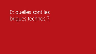 Et quelles sont les
briques technos ?
 