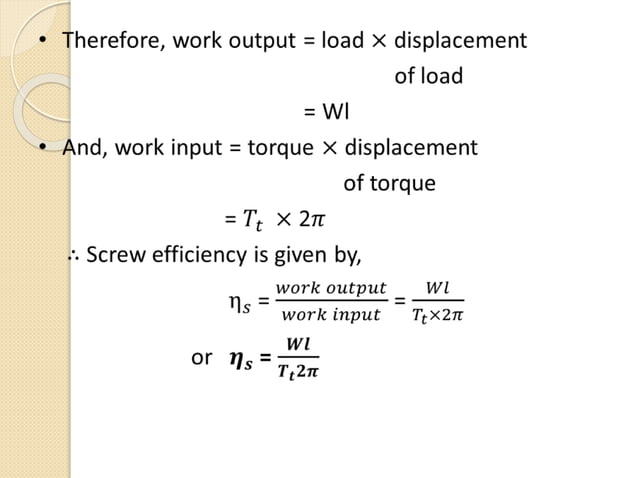 Power screw (machine design & industrial drafting ) | PPTX