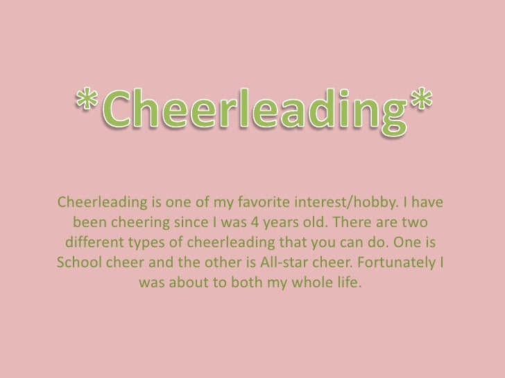 Why i want to be a cheerleader essay