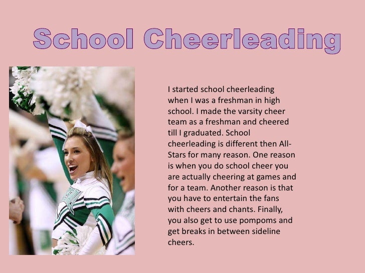 Why i wanna be a cheerleader essay