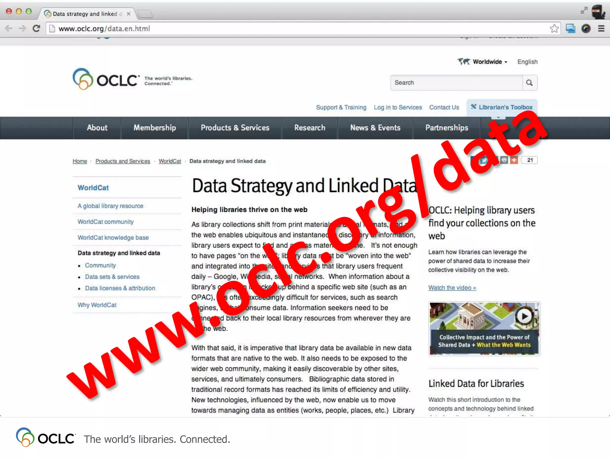 The world’s libraries. Connected.
 