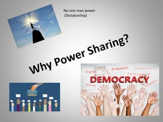 No one man power
(Dictatorship)
 