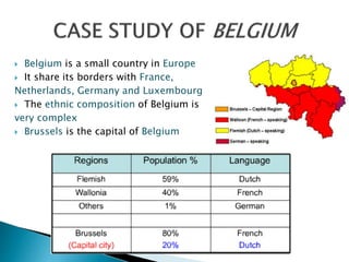 write the case study of belgium class 10