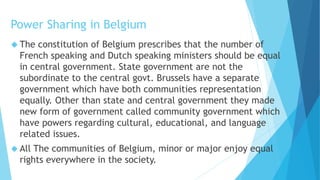 Power Sharing in belgium and sri lanka class 10 | PPTX