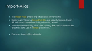 Powershell alias | PPTX