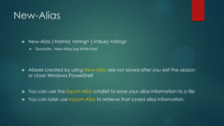 Powershell alias | PPTX
