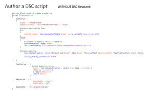 Author a DSC script WITHOUT DSC Resource
 