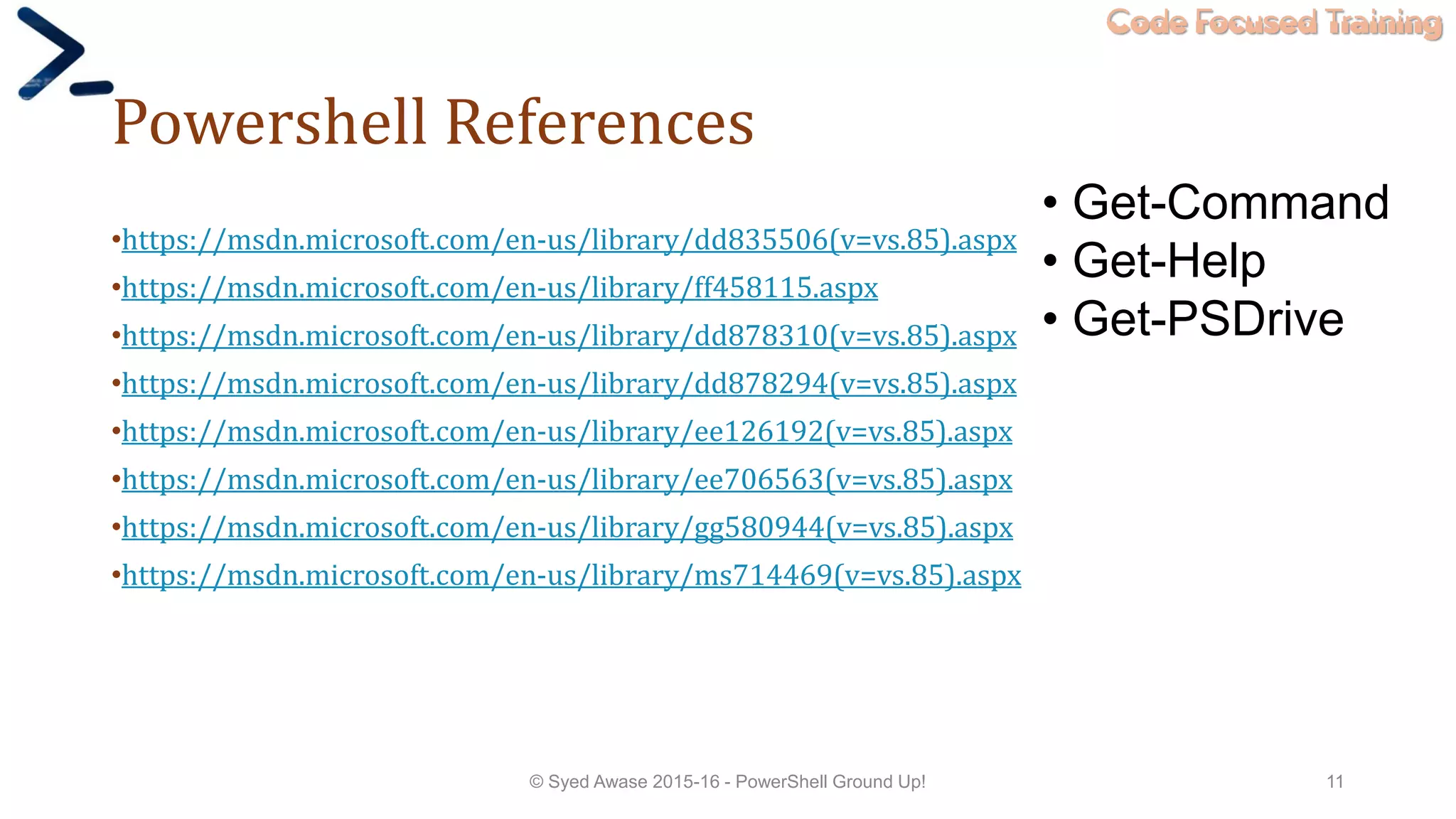 Powershell training material | PDF