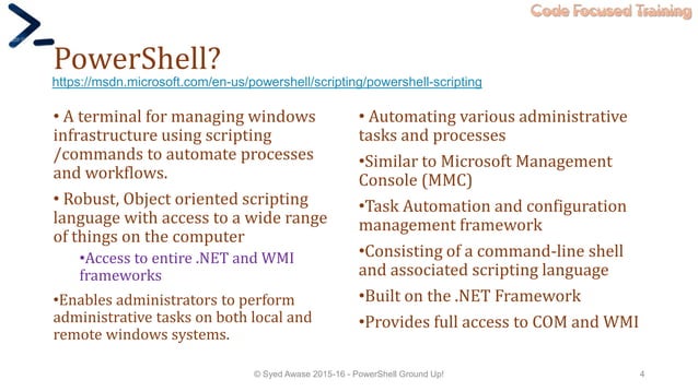 Powershell training material | PDF