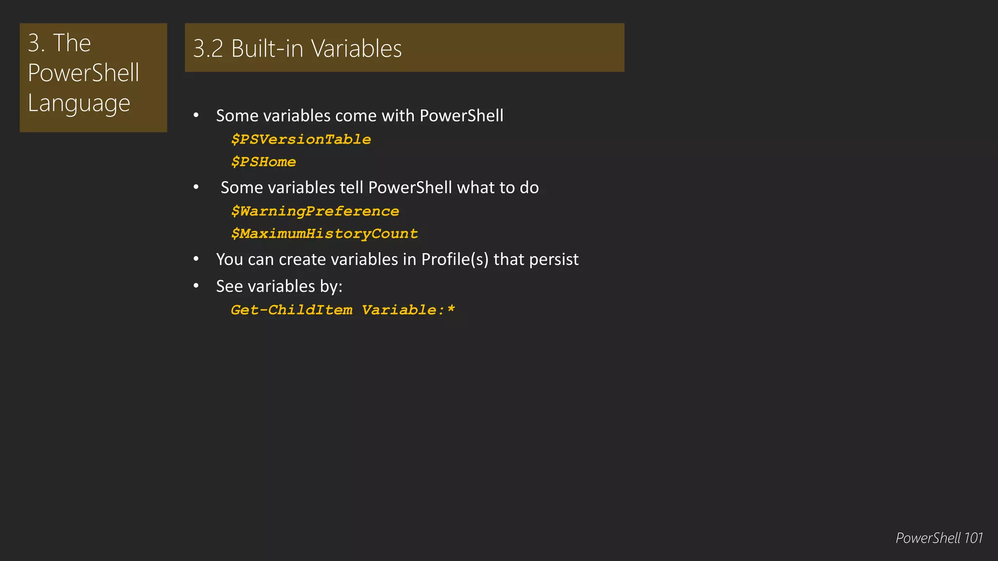 PowerShell 101 | PPT