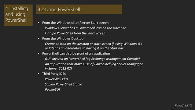 PowerShell 101 | PPTX | Operating Systems | Computer Software and ...