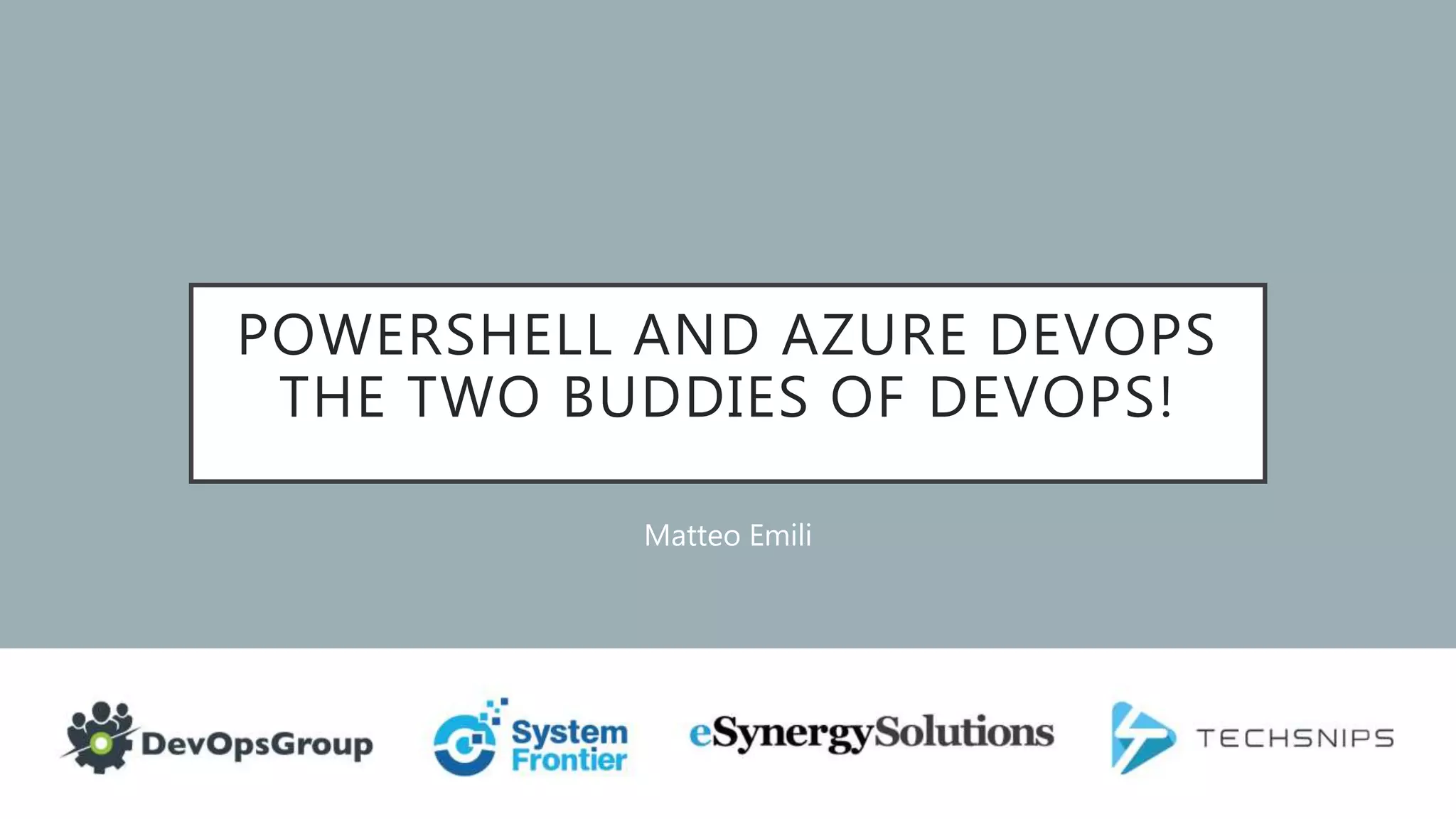 PowerShell and Azure DevOps | PPT image.