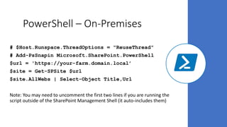 PowerShell Basics for Office Apps and Servers | PPT