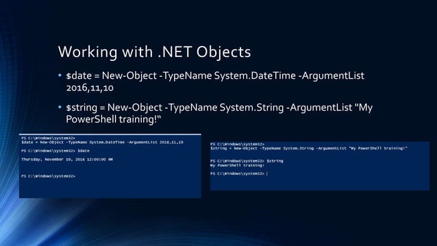 18 .NET Objects in PowerShell | PPT