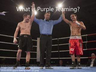 What is Purple Teaming?
Image Courtesy: http://wpmedia.thestarphoenix.com/2016/02/saskatoon-sask-february-27-
2016-0229-sports-boxing-matt-d3.jpeg
Nikhil Mittal 6PowerShell for Practical Purple Teaming
 