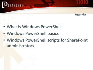 Power shell for sp admins | PPT