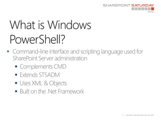 PowerShell for SharePoint Admins | PPTX