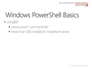 PowerShell for SharePoint Admins | PPTX