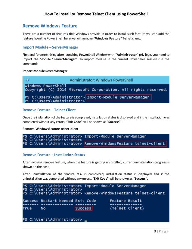 How To Install Windows Feature Telnet Client With PowerShell