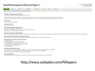 http://www.codeplex.com/PSHyperv 