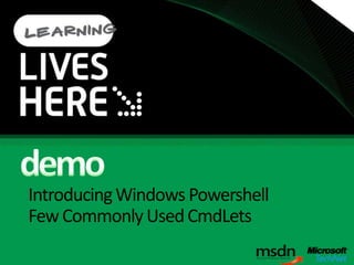 Powershell Tech Ed2009