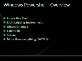 Powershell Tech Ed2009