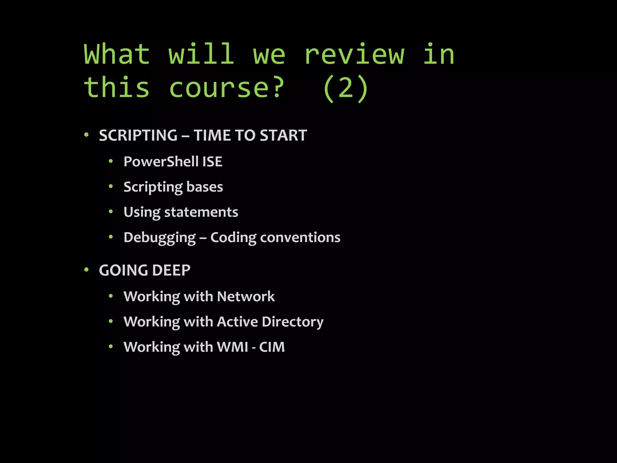 Power shell v3 session1 | PPT | Free Download