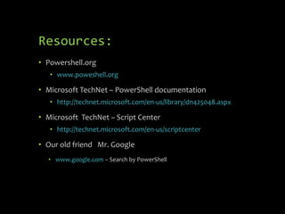 Power shell v3 session1 | PPT
