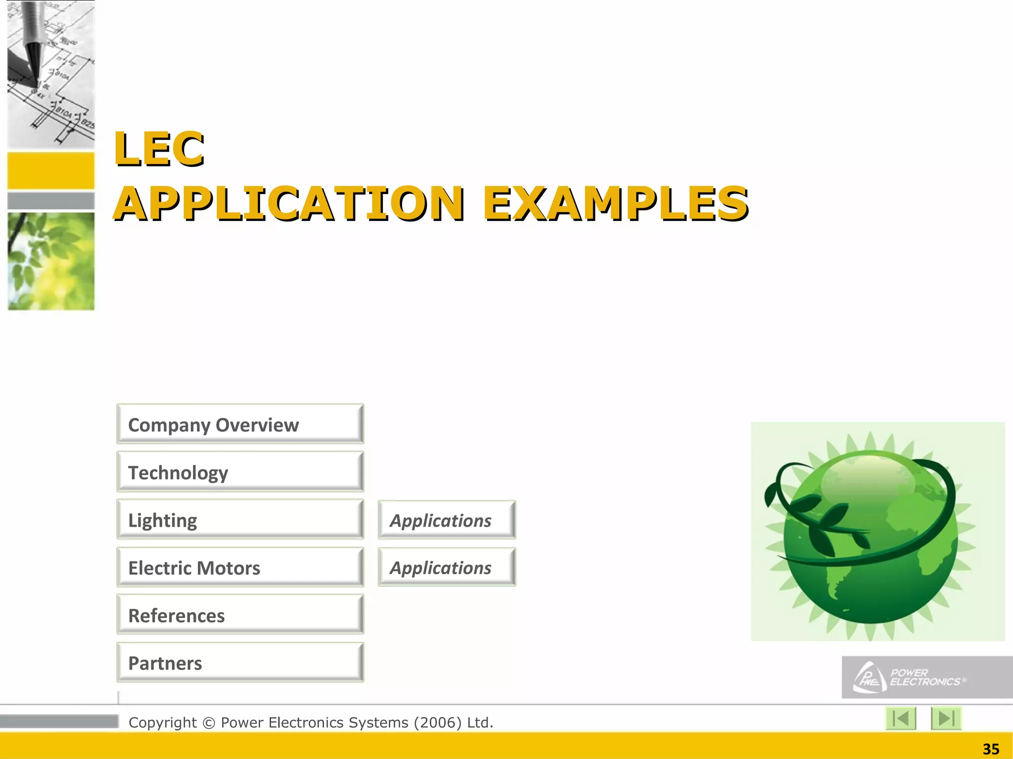 LEC APPLICATION EXAMPLES 