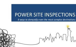 #thinkstrategic
Insert Title and Graphic
When Approved
In
POWER SITE INSPECTIONS
8 ways to demystify even the most complex destinations
 