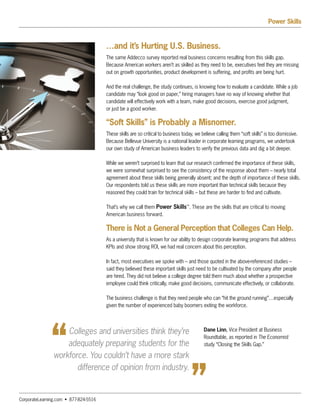 Skills Gap Solution - Bellevue University Power Skills | PDF