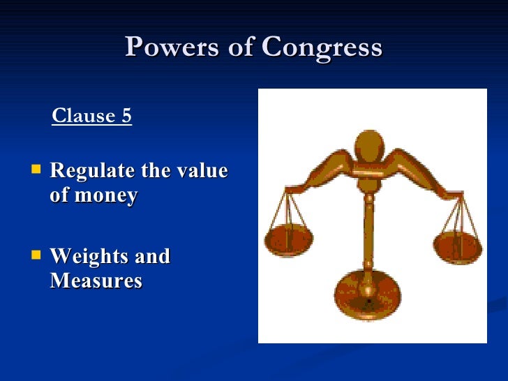 powers of congress Powers of congress expresses powers the five major powers allowed to congress are: to make rules and regulations set and collect taxes borrow money on the credit of the united states. powers of congress Powers of congress expresses powers the five major powers allowed to congress are: to make rules and regulations set and collect taxes borrow money on the credit of the united states.