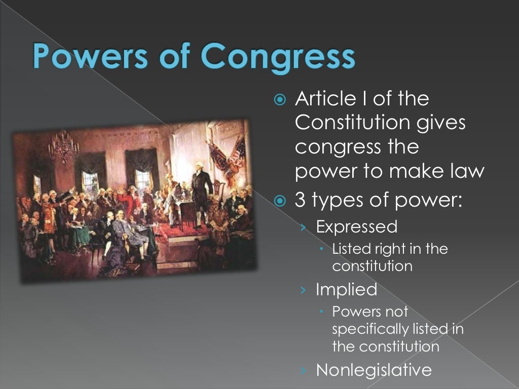 Powers of congress ppt