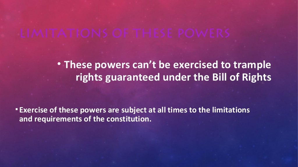 Inherent Powers Of The State