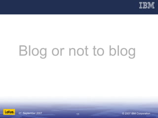 Blog or not to blog 