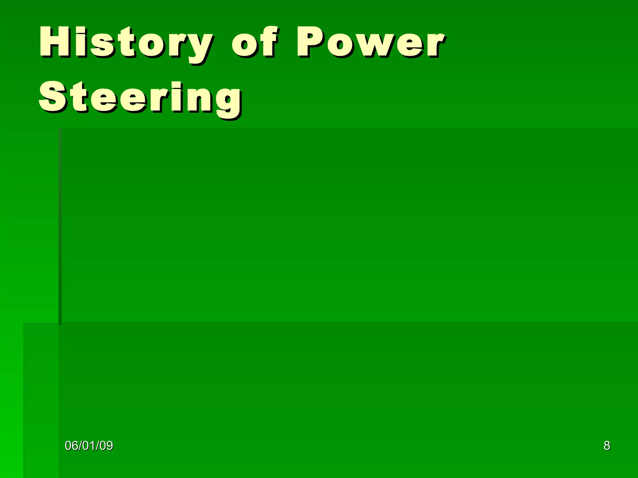 History of Power Steering 