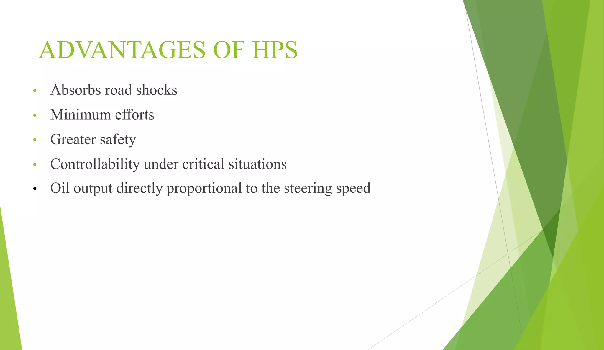 Hydraulic Power steering system PPT
