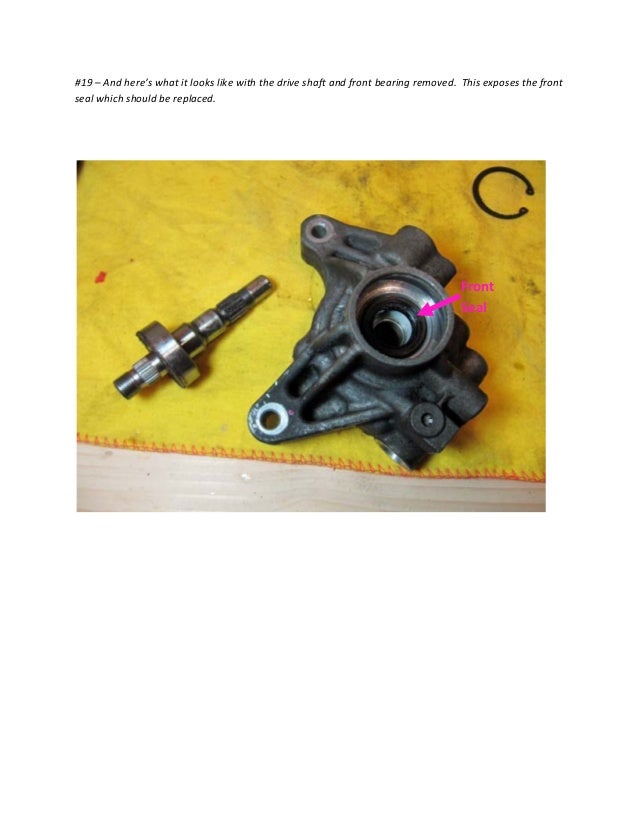 Power steering pump rebuild