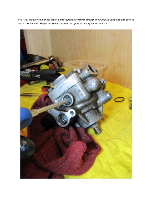 Power steering pump rebuild