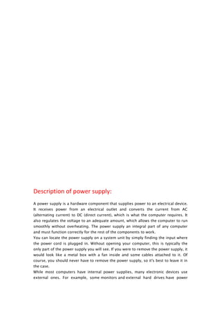 Power supply and (sata and pata) | PDF | Home Utilities | Personal Finance