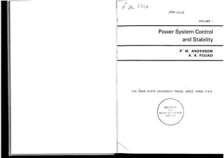 Power system control and stability vol 1 Anderson
